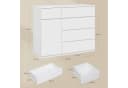 Woltu Kommode Modern Weiß 5 Schubladen 1 Schrank Bild 3