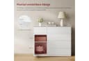 Woltu Kommode Modern Weiß 5 Schubladen 1 Schrank Bild 5