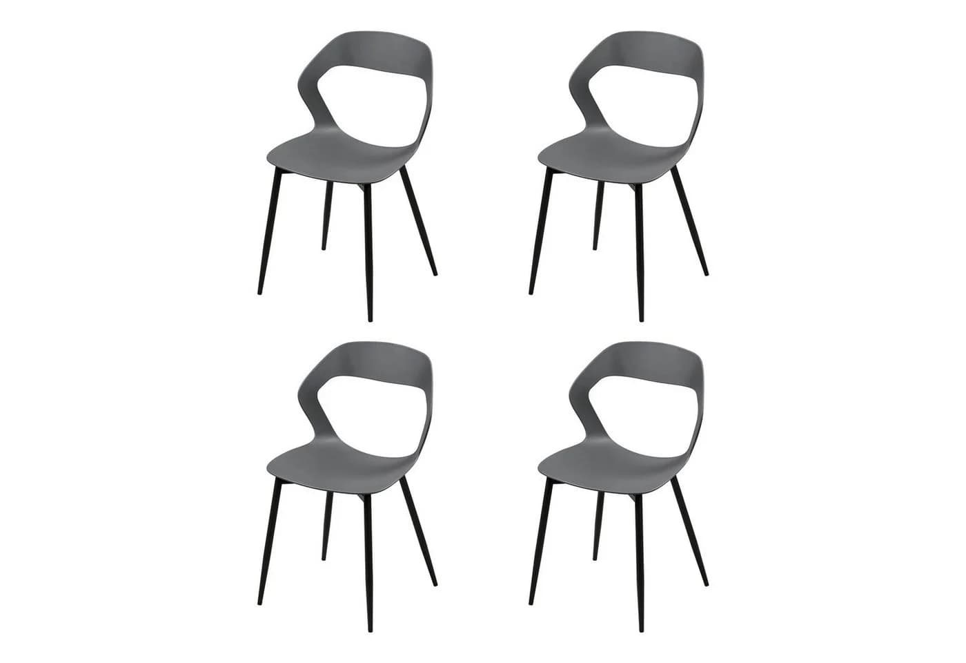 Woltu Esszimmerstuhl 4er Set Grau Modern - Bild 2