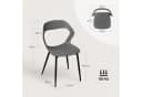 Woltu Esszimmerstuhl 4er Set Grau Modern Bild 3