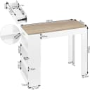 Woltu Bartisch Weiß/Holzoptik mit Weinregal & Schublade Bild 3