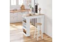 Woltu Bartisch Weiß/Holzoptik mit Weinregal & Schublade Bild 4