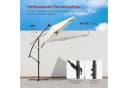 Woltu Sonnenschirm mit Solar-LED-Beleuchtung, 360° drehbar, Beige/Grau Bild 3