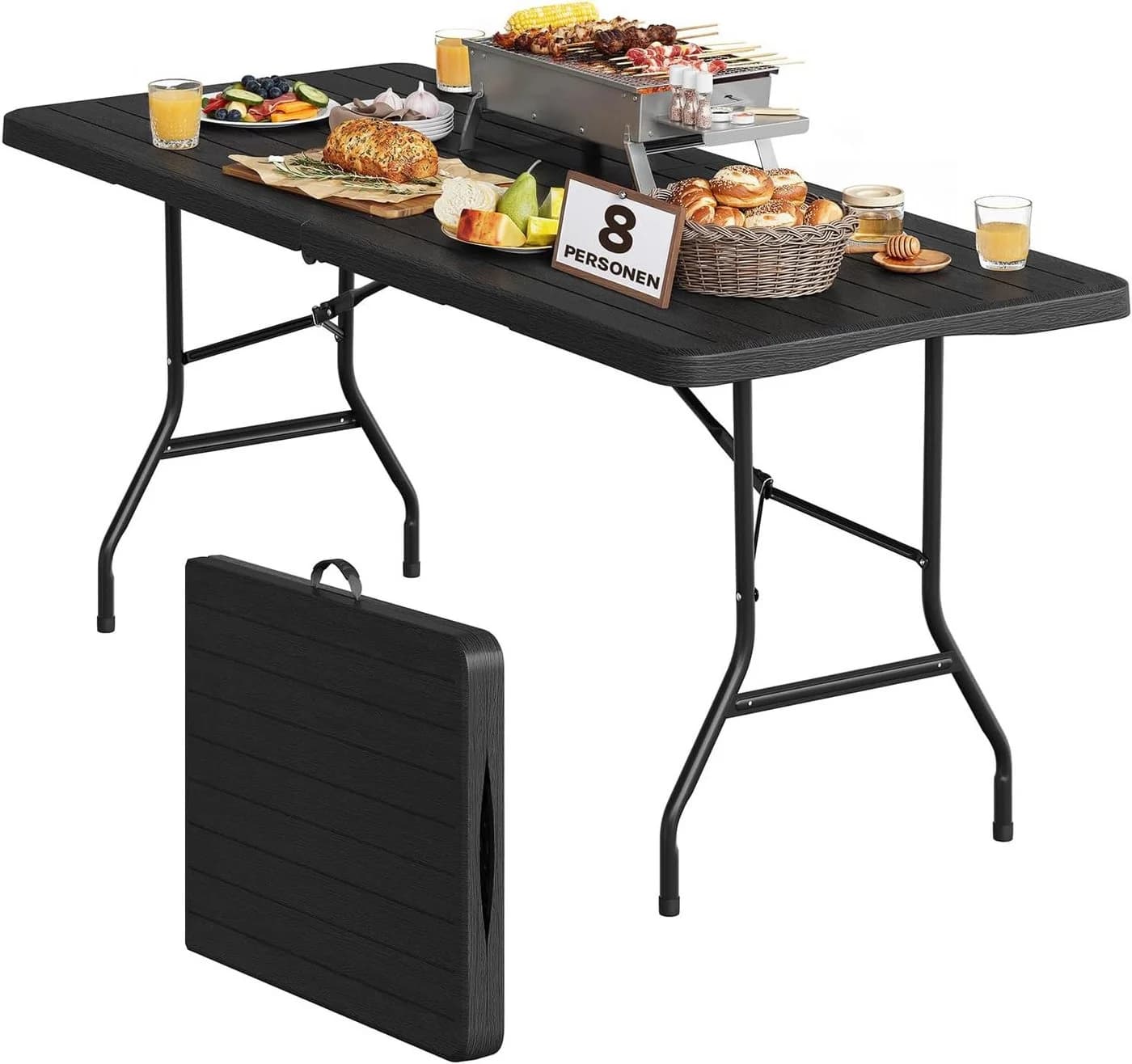 Woltu Klapptisch Gartentisch Klappbar Tragbar HDPE Metall - Bild 2