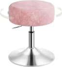Woltu Drehhocker Samt Rosa höhenverstellbar 360° drehbar Bild 2