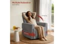 Woltu Relaxsessel Grau Beige mit Liege-, Massage- und Wärmefunktion Bild 5