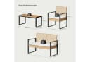 Woltu Gartenlounge-Set 4-tlg. Beige Rattan-Optik mit Kissen Bild 3