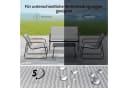 Woltu Gartenlounge-Set 4-tlg. Grau/Schwarz Eisen & Glas Bild 5
