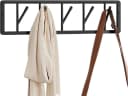 Woltu Wandgarderobe mit 5 drehbaren Haken aus Metall Schwarz/Weiß Bild 2