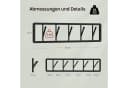 Woltu Wandgarderobe mit 5 drehbaren Haken aus Metall Schwarz/Weiß Bild 3