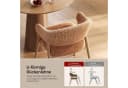 Woltu Esszimmerstuhl 2er Set Chenille Metallbeine Holzoptik Beige/Braun/Grau Bild 4