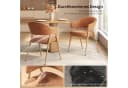 Woltu Esszimmerstuhl 2er Set Chenille Metallbeine Holzoptik Beige/Braun/Grau Bild 5