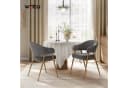 Woltu Esszimmerstuhl 2er Set Chenille Beige/Braun Metallbeine Bild 1