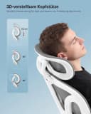 Woltu Bürostuhl Ergonomisch mit Fußstütze und verstellbarer Sitztiefe Bild 4