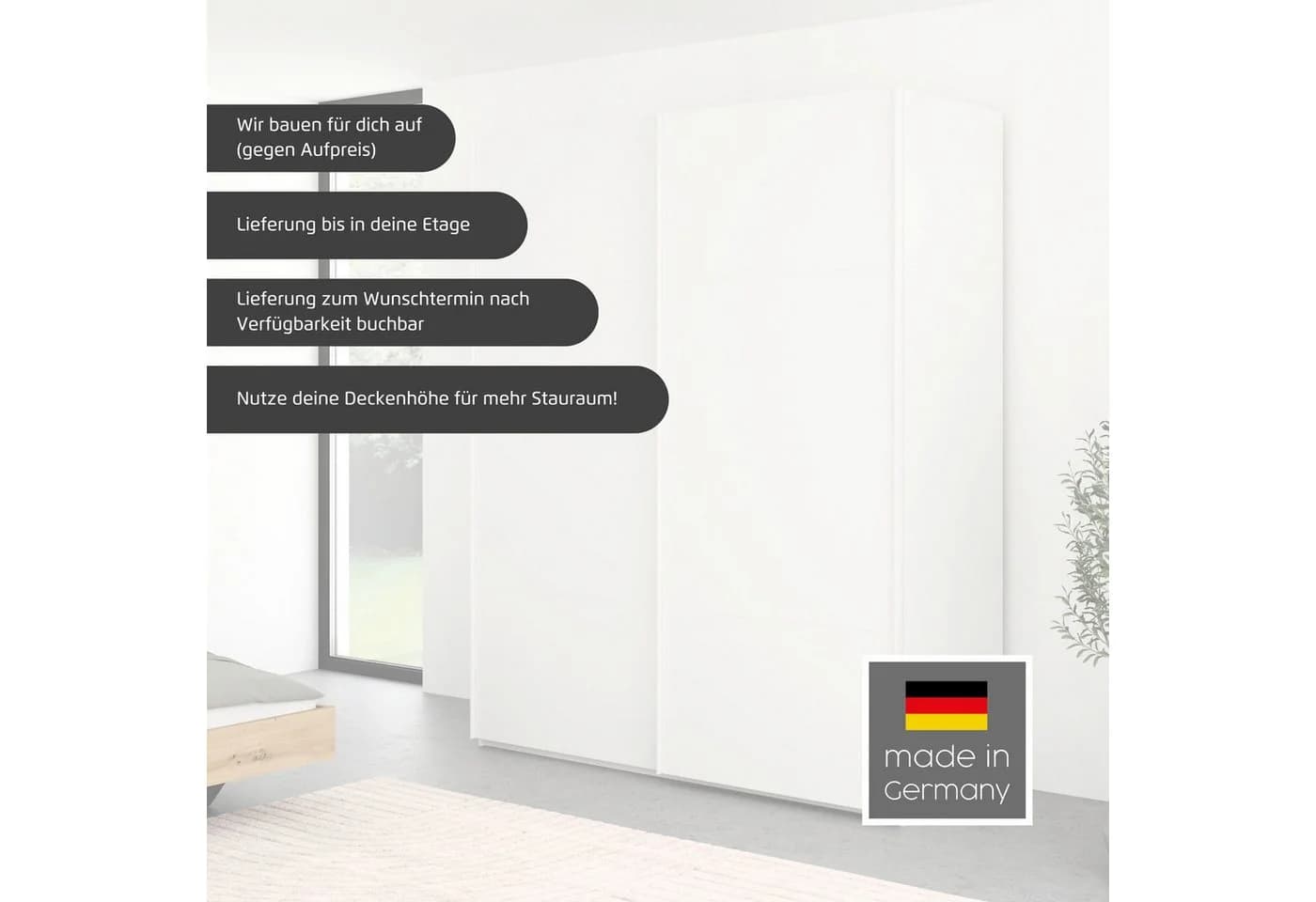 RAUCH Schwebetürenschrank SCALE-TRIO Beige Champagner - Bild 3