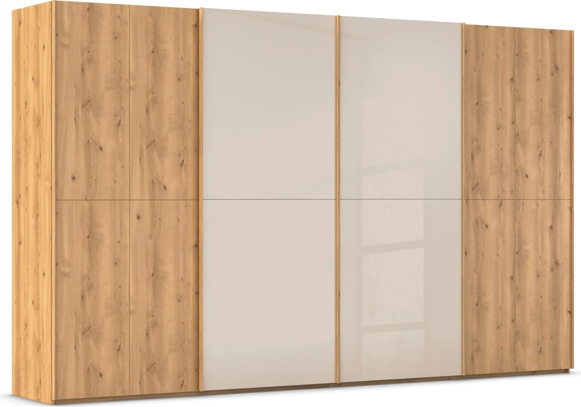Rauch Schwebetürenschrank SCALE-WOOD Asteiche Glas