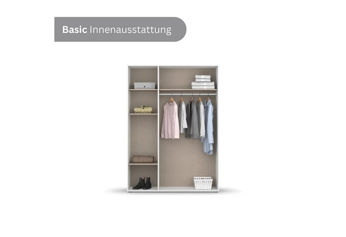 Rauch NABILA Drehtürenschrank Grau Eiche Artisan Push-to-Open - Bild 4