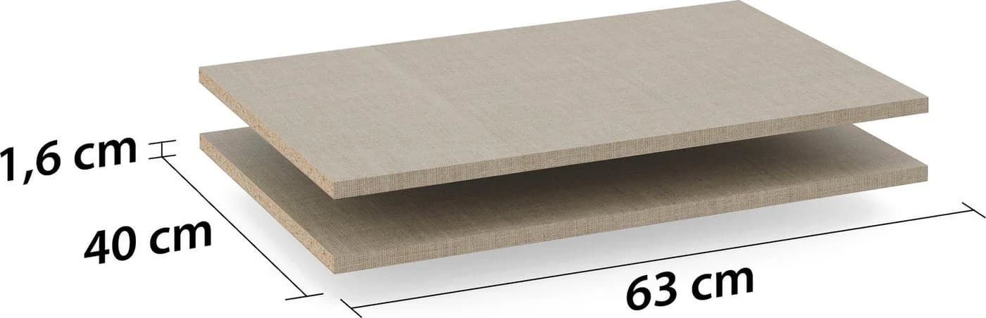 OTTO HOME Einlegeboden 2er-Set Leinenoptik hell für Schwebetürenschrank PAULLY - Bild 3