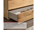 Schubkastenkommode RAUCH Sideboard Kommode Schubladenkommode KONA Beige (Champagner) Asteiche Massiv Bild 5