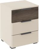 Nachtkommode RAUCH SAJO 3 Schubladen Beige Braun Holzwerkstoff Bild 2