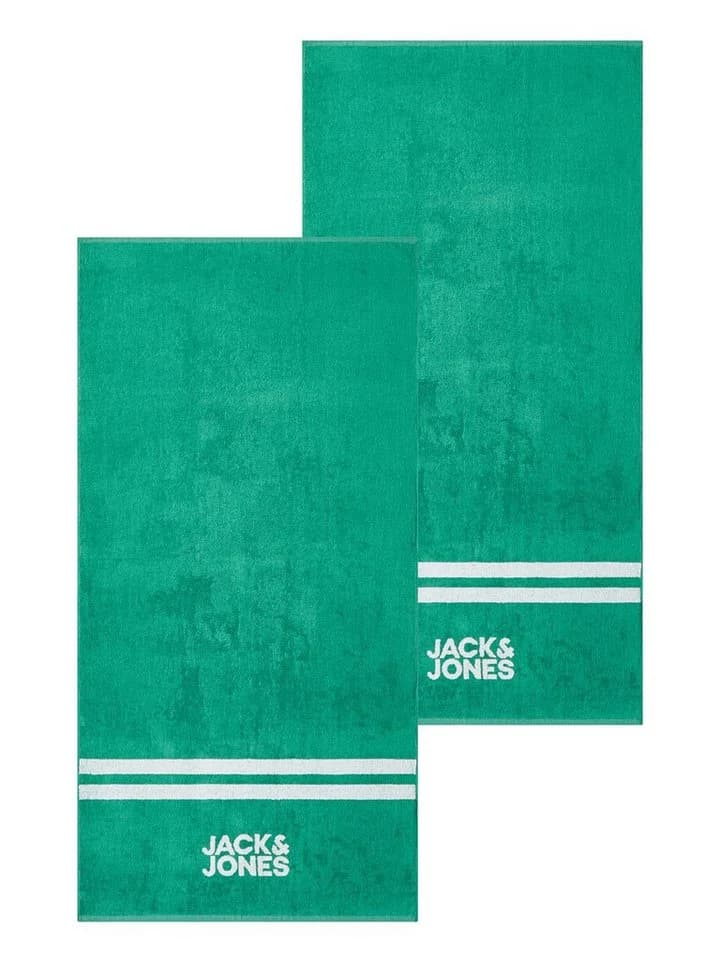 Jack & Jones Strandtuch JACCLUB TOWEL 2er Pack Navy/Grün - Bild 2