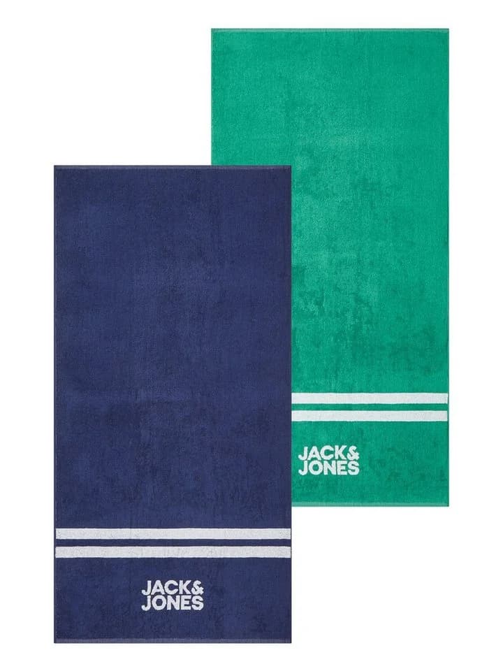 Jack & Jones Strandtuch JACCLUB TOWEL 2er Pack Blau/Grün - Bild 2