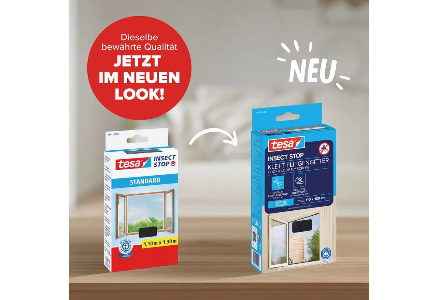 tesa Insect Stop Standard Fliegengitter Schwarz Klettband - Bild 2