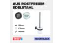tesa WC-Garnitur MOON Toilettenbürstenhalter Schwarz Selbstklebend Bild 3