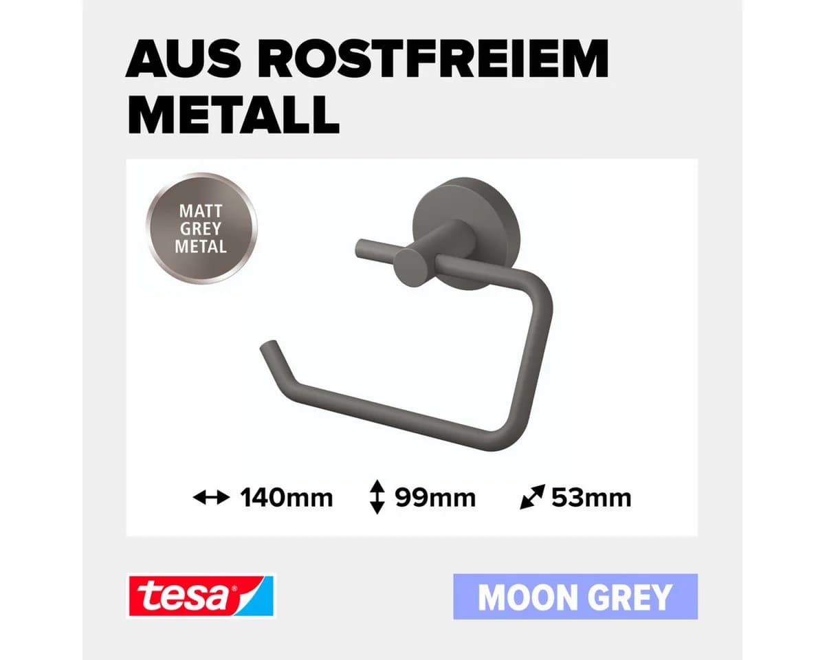 Toilettenpapierhalter TESA "MOON" Grau