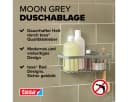 Tesa Duschregal Moon Duschkorb Selbstklebend Matt Grau Bild 4