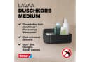 tesa Duschablage LAVAA Duschkorb Mattschwarz ohne Bohren Bild 3