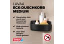 tesa Duschablage LAVAA Eck-Duschkorb Mattschwarz ohne Bohren Bild 3