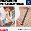 tesa Insektenschutz-Tür Aluminium Lamellen Vorhang Premium Schwarz Silber Bild 5