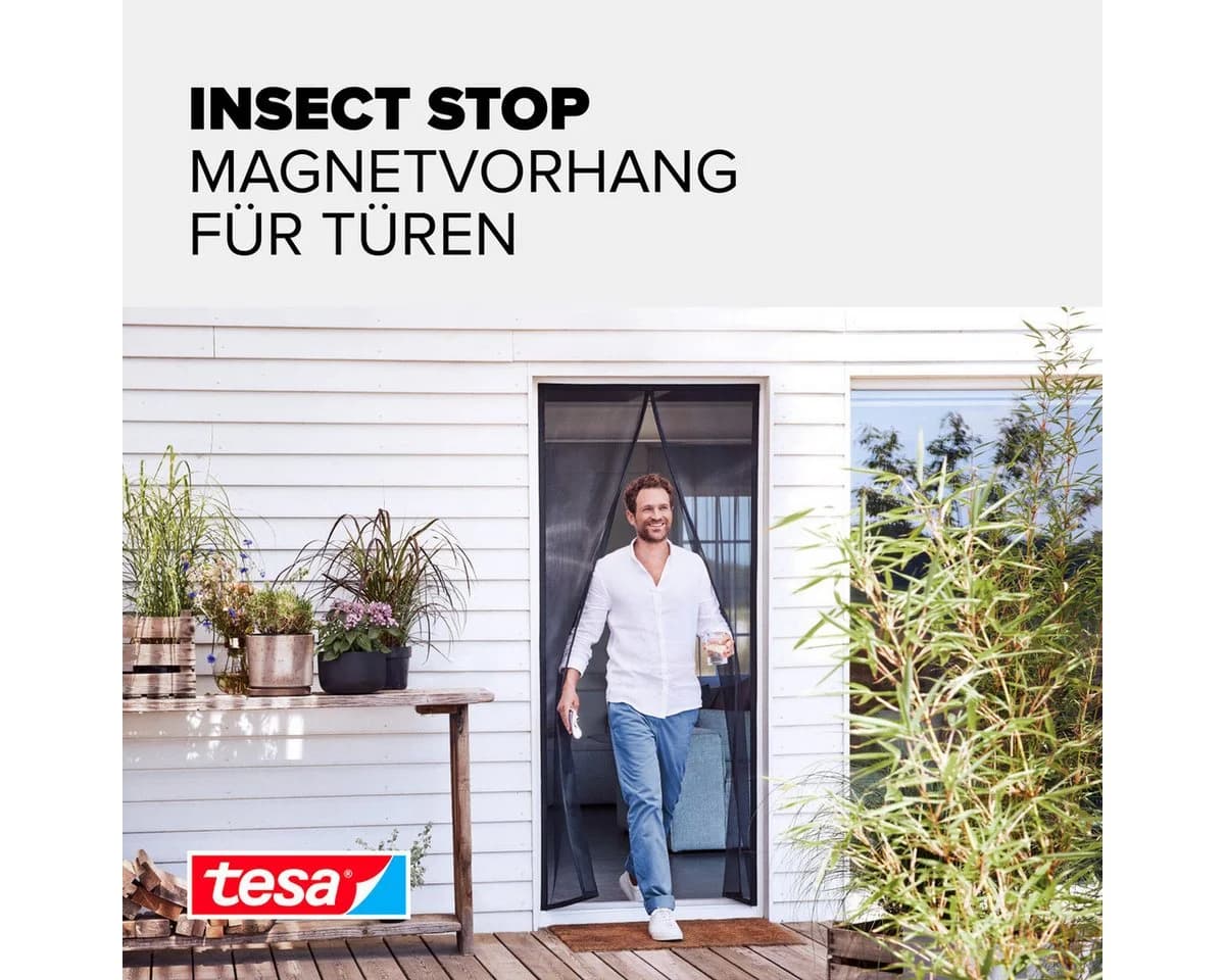 tesa Insektenschutz-Vorhang Magnetvorhang Anthrazit - Bild 3