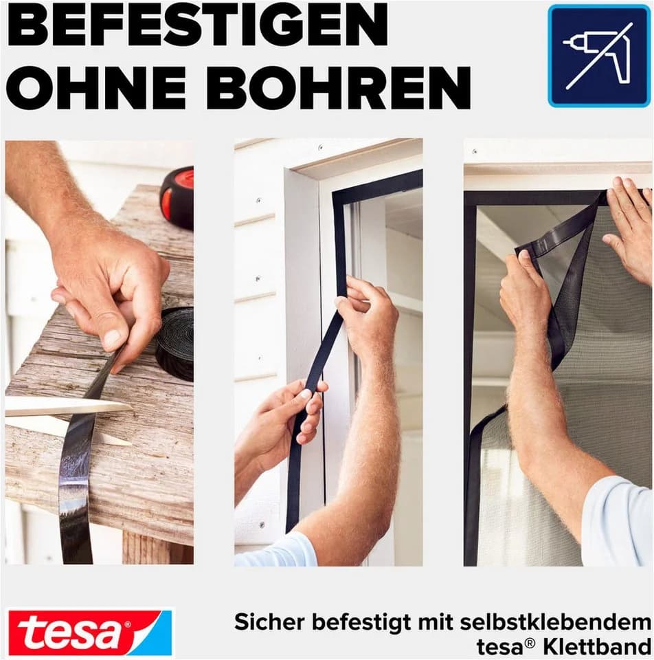 tesa Insektenschutz-Vorhang Magnetvorhang Anthrazit - Bild 5