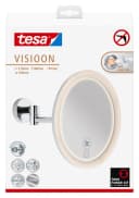 tesa Schminkspiegel Visioon Kosmetikspiegel mit Beleuchtung, Chrom, 5-fach Vergrößerung, Touch-Bedienung Bild 2