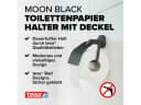 tesa Toilettenpapierhalter MOON BLACK mit Klebelösung Bild 1