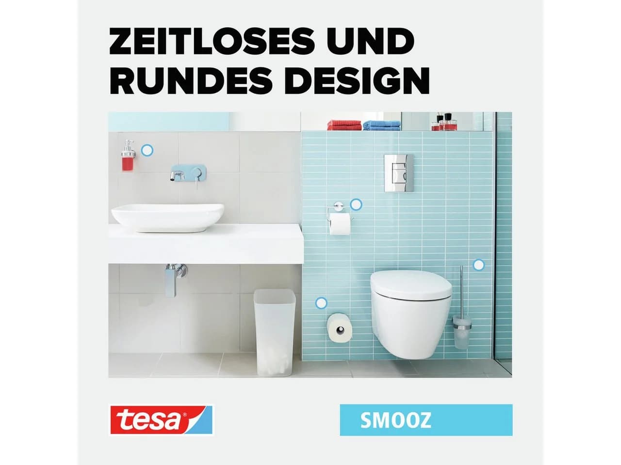 Tesa Handtuchhalter 1 x SMOOZ Edelstahlhaken Chrom Silber Glänzend - Bild 4