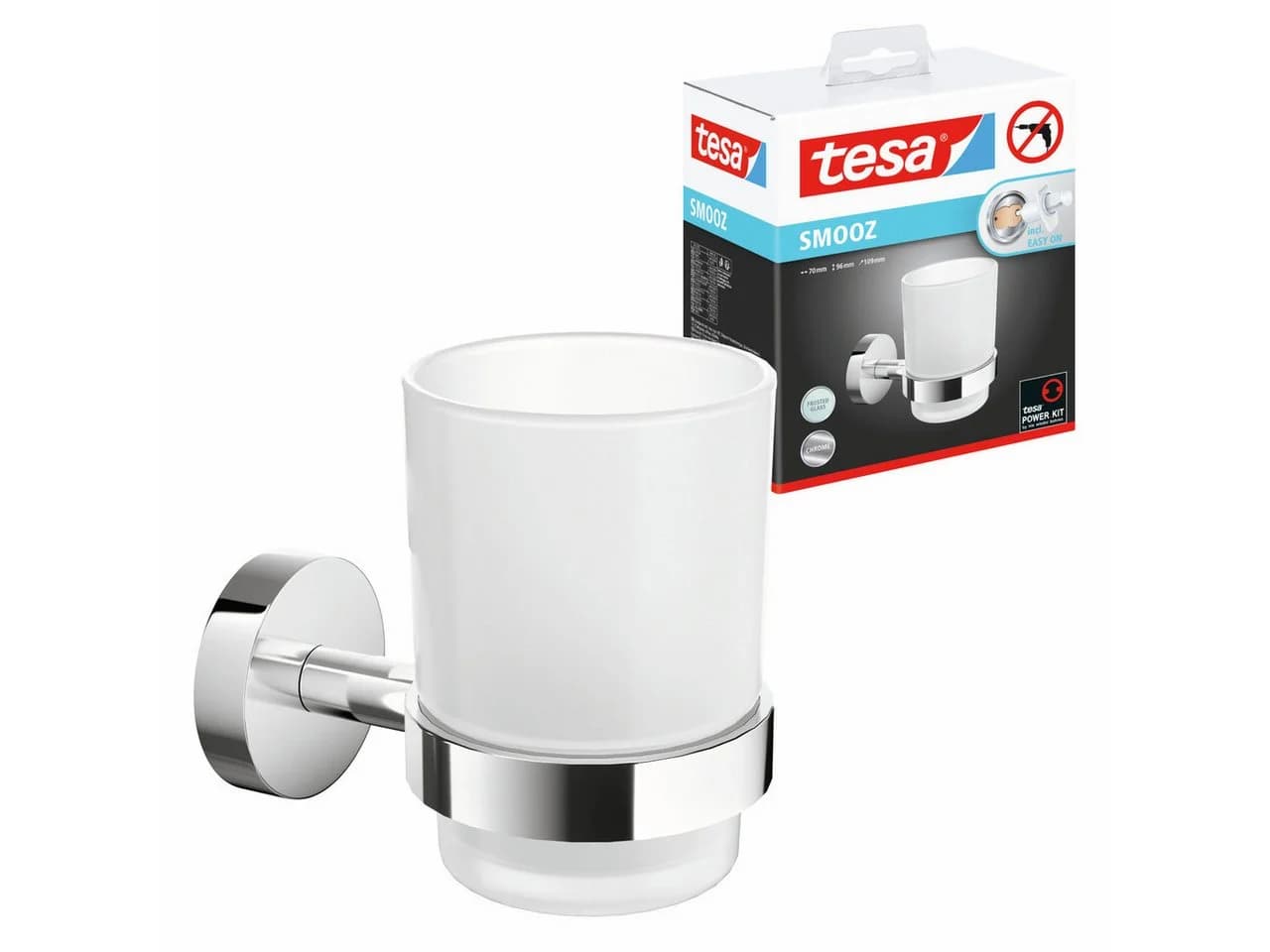 Tesa SMOOZ Zahnputzbecherhalter Chrom Silber - Bild 2