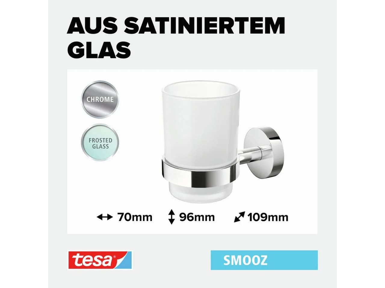 Tesa SMOOZ Zahnputzbecherhalter Chrom Silber - Bild 3