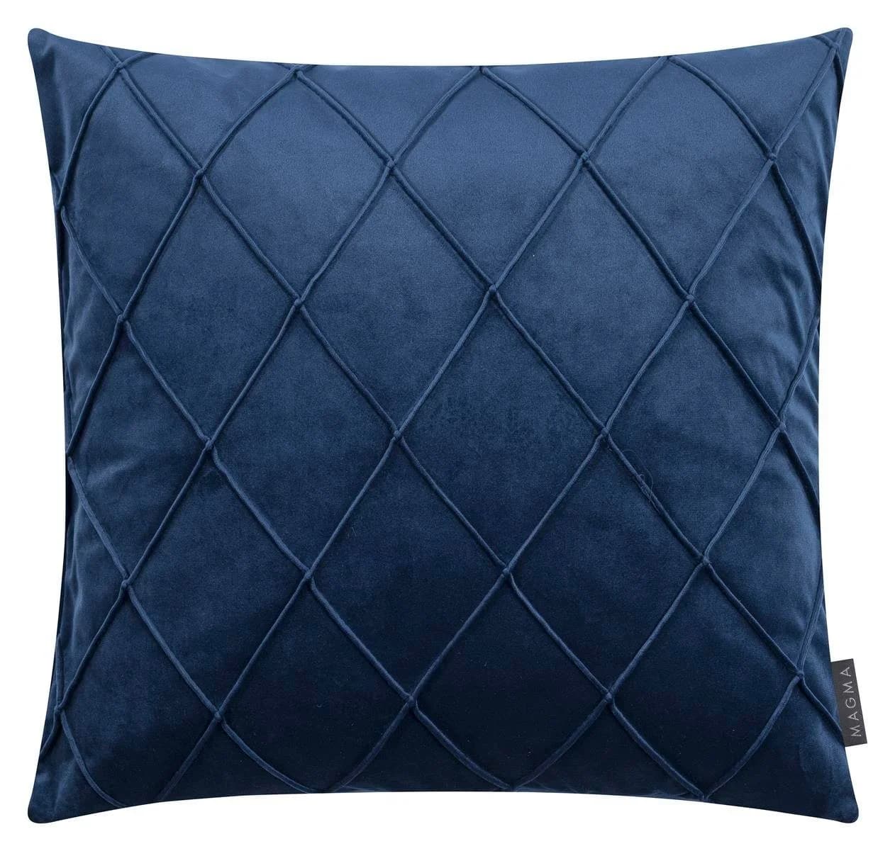 Magma Heimtex Kissenbezug Nobless 2er Set Rautenmuster Blau - Bild 2