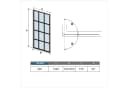 AICA Badewannenaufsatz Duschwand Schwarz 6mm ESG Glas Bild 5