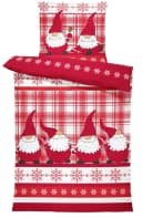 One Home Bettwäsche Winter Thermofleece, Fleece, 4 teilig, Wichtel rot Bild 2