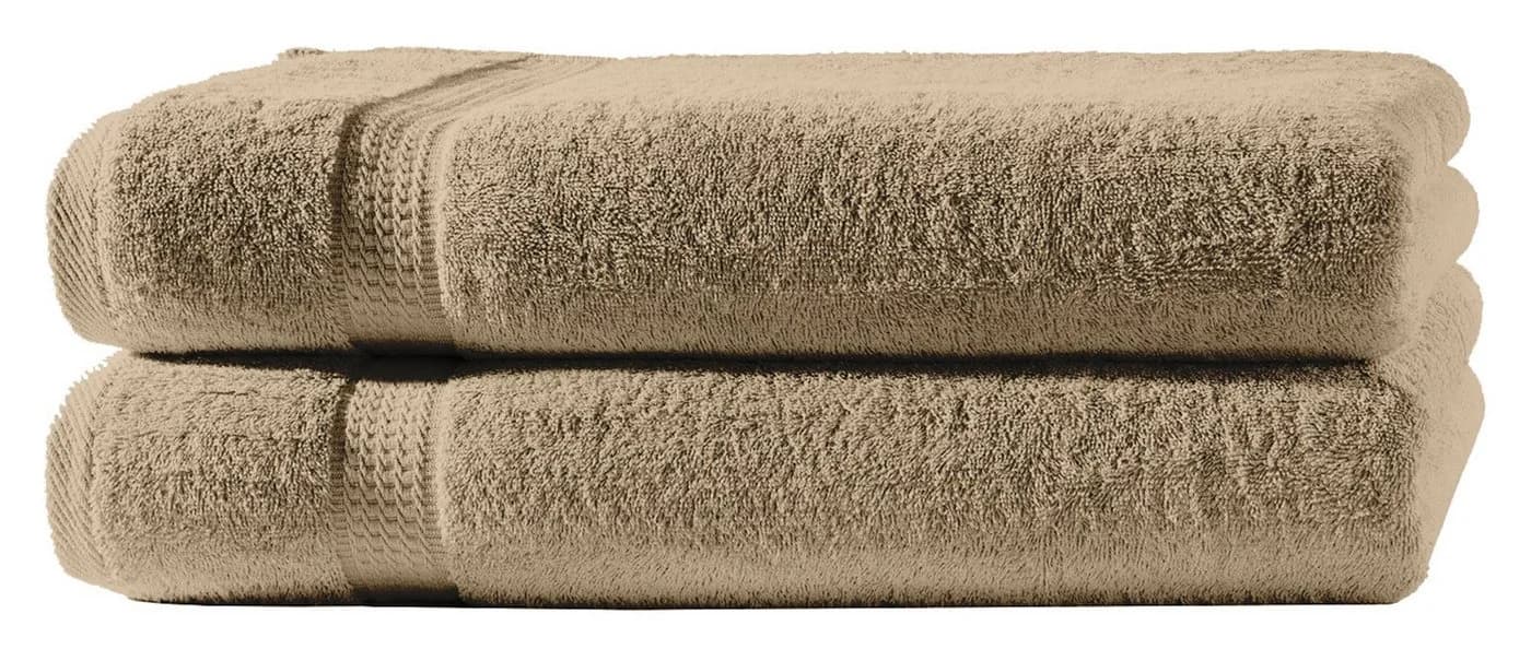 One Home Handtücher Royal Frottee Beige 2-tlg. Modern Bordüre - Bild 2