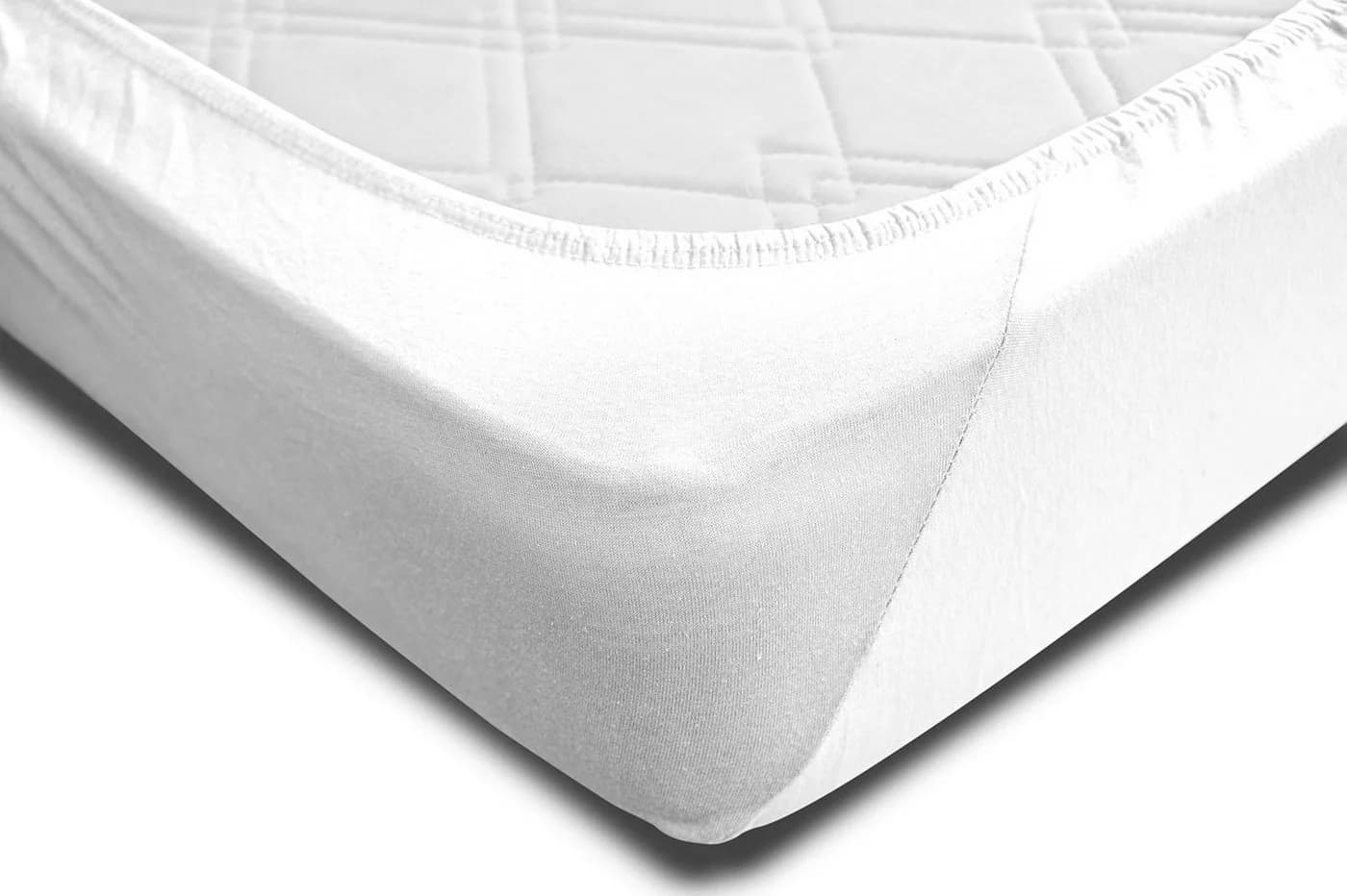 One Home Spannbettlaken Jersey Weiß 100% Baumwolle Rundumgummi