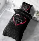 One Home Bettwäsche Schriftzug Leopardenfell Love Herzen Mikrofaser Bild 4