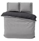One Home Bettwäsche Doubleface Grau Fleece 3-teilig Wendebettwäsche Bild 2