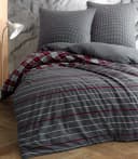 One Home Bettwäsche Berry 4-teilig Baumwolle Renforcé Gestreift Kariert Bild 2
