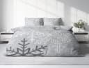 One Home Flanell Bettwäsche Winter 3-teilig Grau Schneeflocke Bild 1