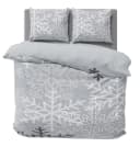 One Home Flanell Bettwäsche Winter 3-teilig Grau Schneeflocke Bild 2